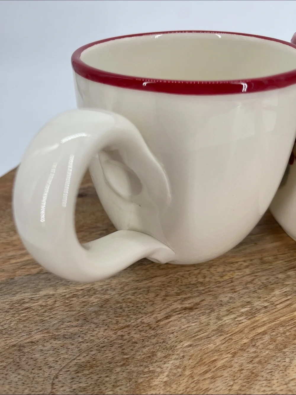 Sur La Table Jacques Pepin Rooster Collection Discontinued Earthenware Mugs-Two